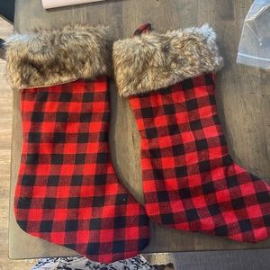 Buffalo plaid Christmas tree decorations